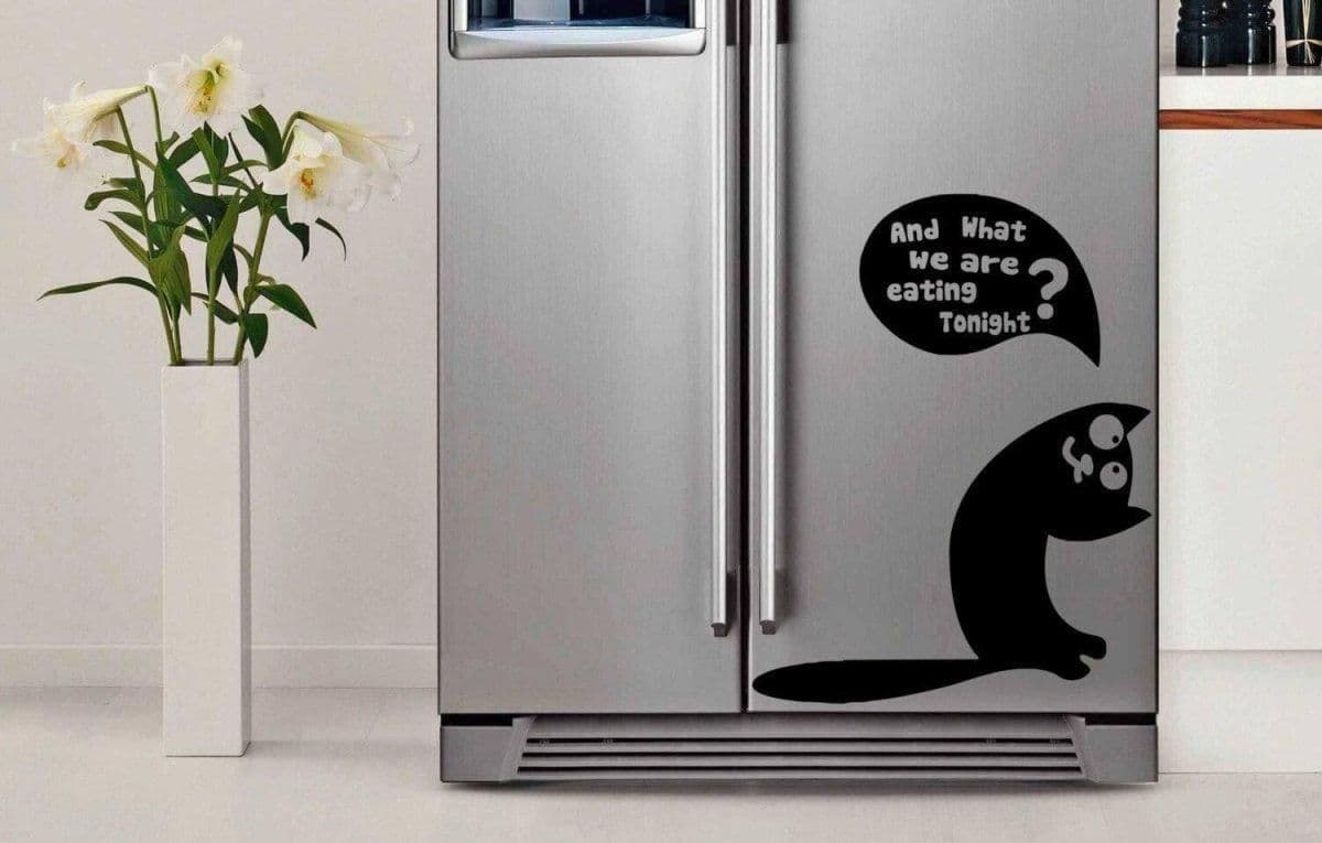 image-Whimsical Die Cut Vinyl Sticker Set - Fun Kitchen Fridge Door Decorative Labels