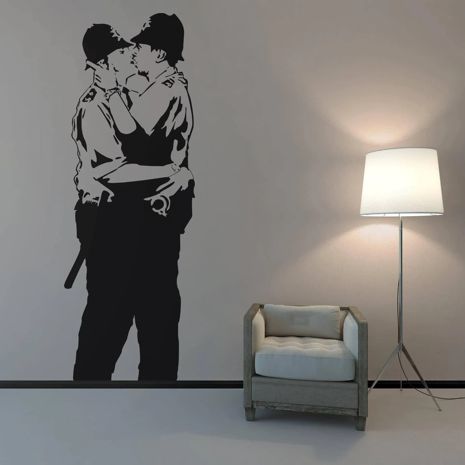 image-Urban Love Bold Affection Statement Wall Decal - Adhesive Art Sticker
