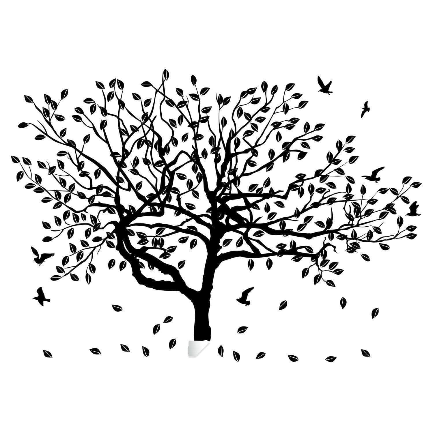 image-Haven Nature-inspired Wall Stickers, Tree Decal Wall Art for Home Decoration