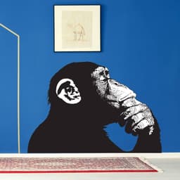 image-Contemporary Street Art Primate Decal - Artistic Waterproof Vinyl Wall Sticker Print