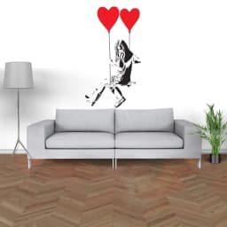 image-Vinyl Heart Balloon Decal - Creative Space Wall Sticker Art Decoration