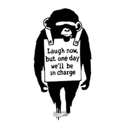 image-Banksy Inspired Vinyl Decal - Urban Artistry Monkey Wall Art Sticker