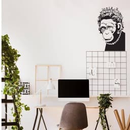 image-Queen Monkey Vinyl Wall Art Decal - Humorous, Playful & Creative Wall Sticker