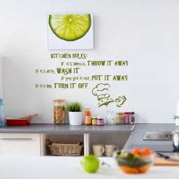 image-Family Rules Wall Decal - Humorous Vinyl Sticker for Kitchen, Charming Home Decor