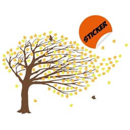 image-Fantasy Tree Bend Wall Sticker - Decorative Vinyl Wall Decal