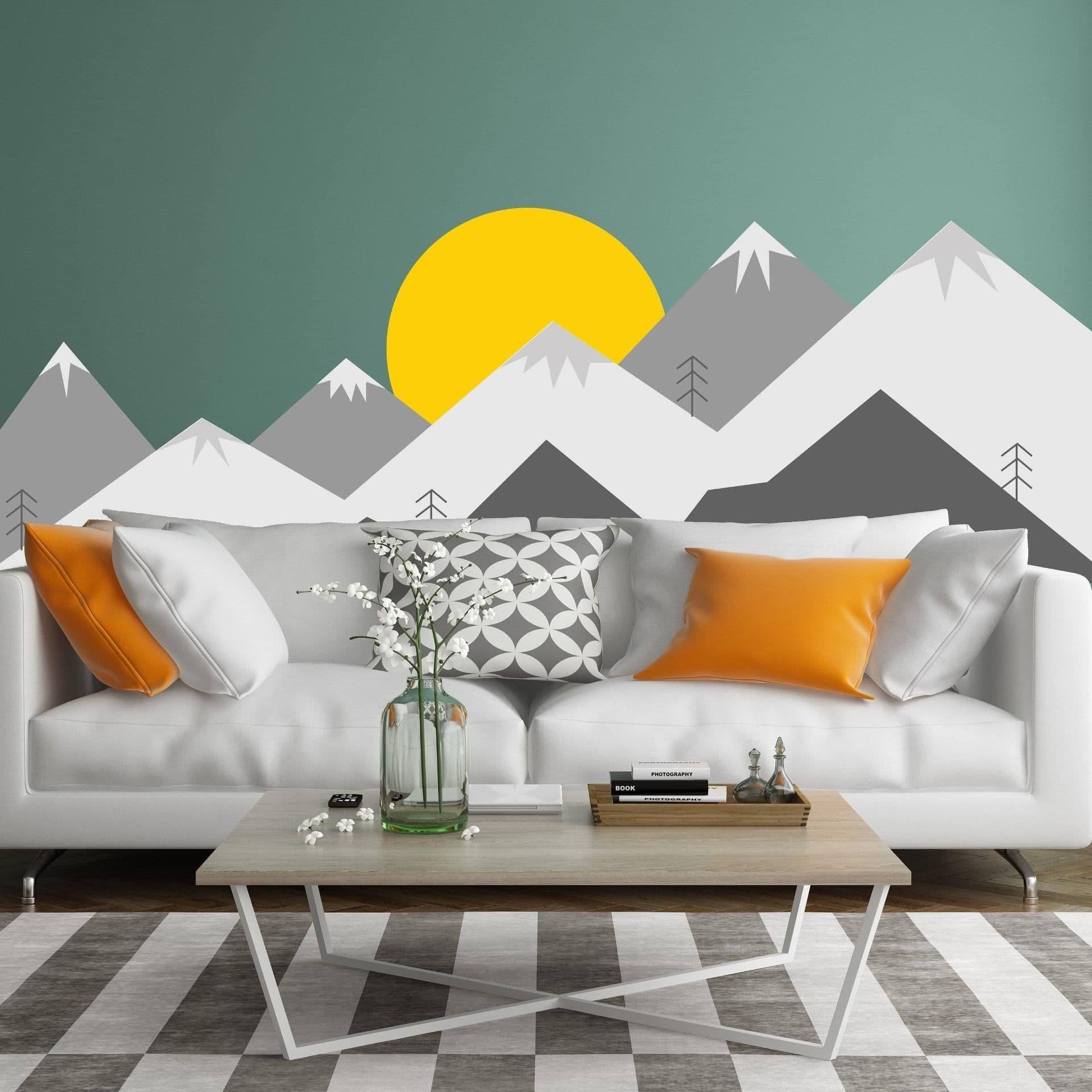 image-Majestic Nature Inspired Wall Decal - Self-Adhesive Vinyl Sticker for Interior Design