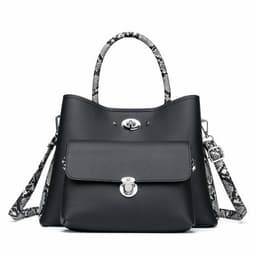 image-Two Pieces Snake Pattern Strap Messenger Bag