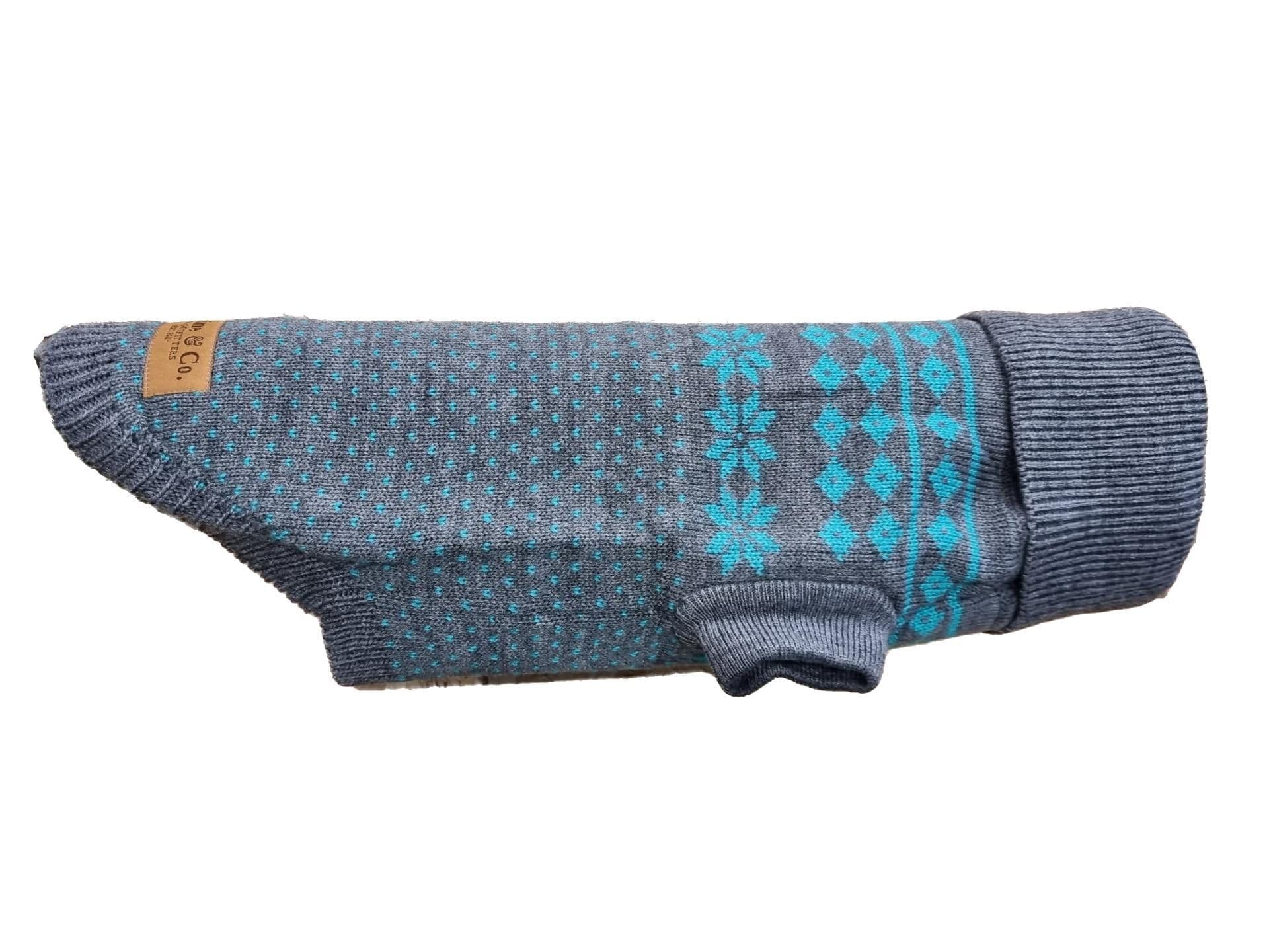 image-The Bailey Fair Isle - Gold on Blue