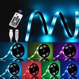 image-Waterproof RGB Led Strip Lights for Bedroom TV Backlight Kit