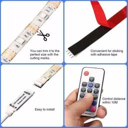 image-Waterproof RGB Led Strip Lights for Bedroom TV Backlight Kit