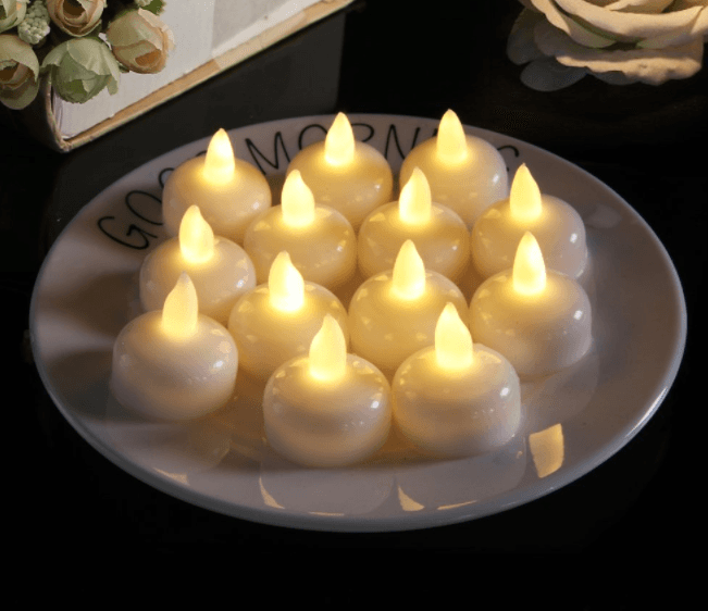 image-12Pcs LED Tea Lights Flameless Candles for Weeding Party Decor