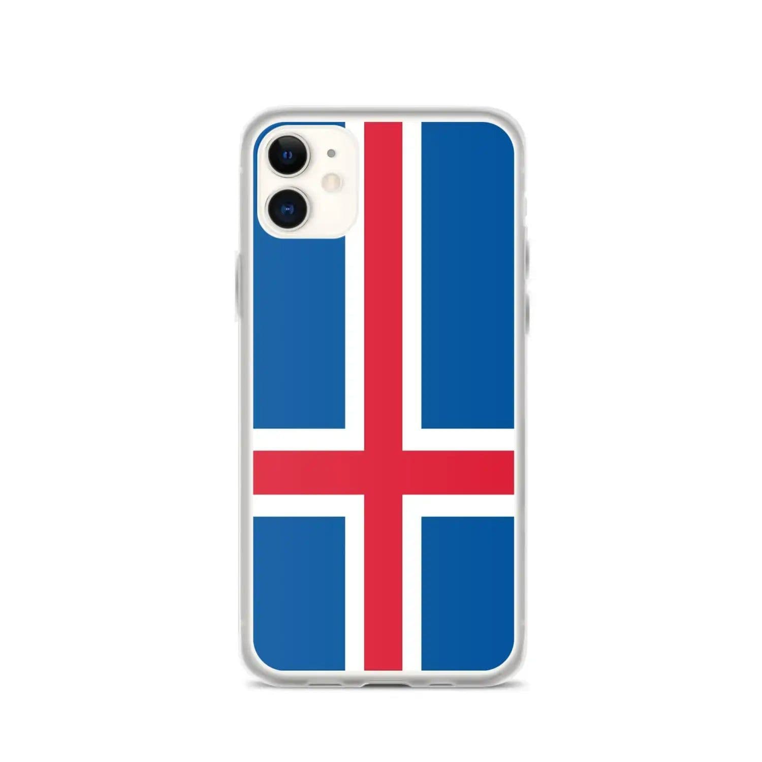 image-Coque iPhone Drapeau de l'Islande – Étui Souple – Résistant et Anticho