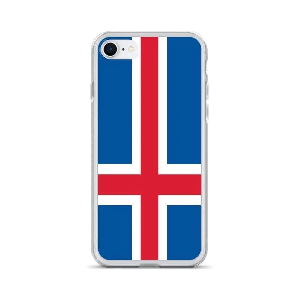 image-Coque iPhone Drapeau de l'Islande – Étui Souple – Résistant et Anticho