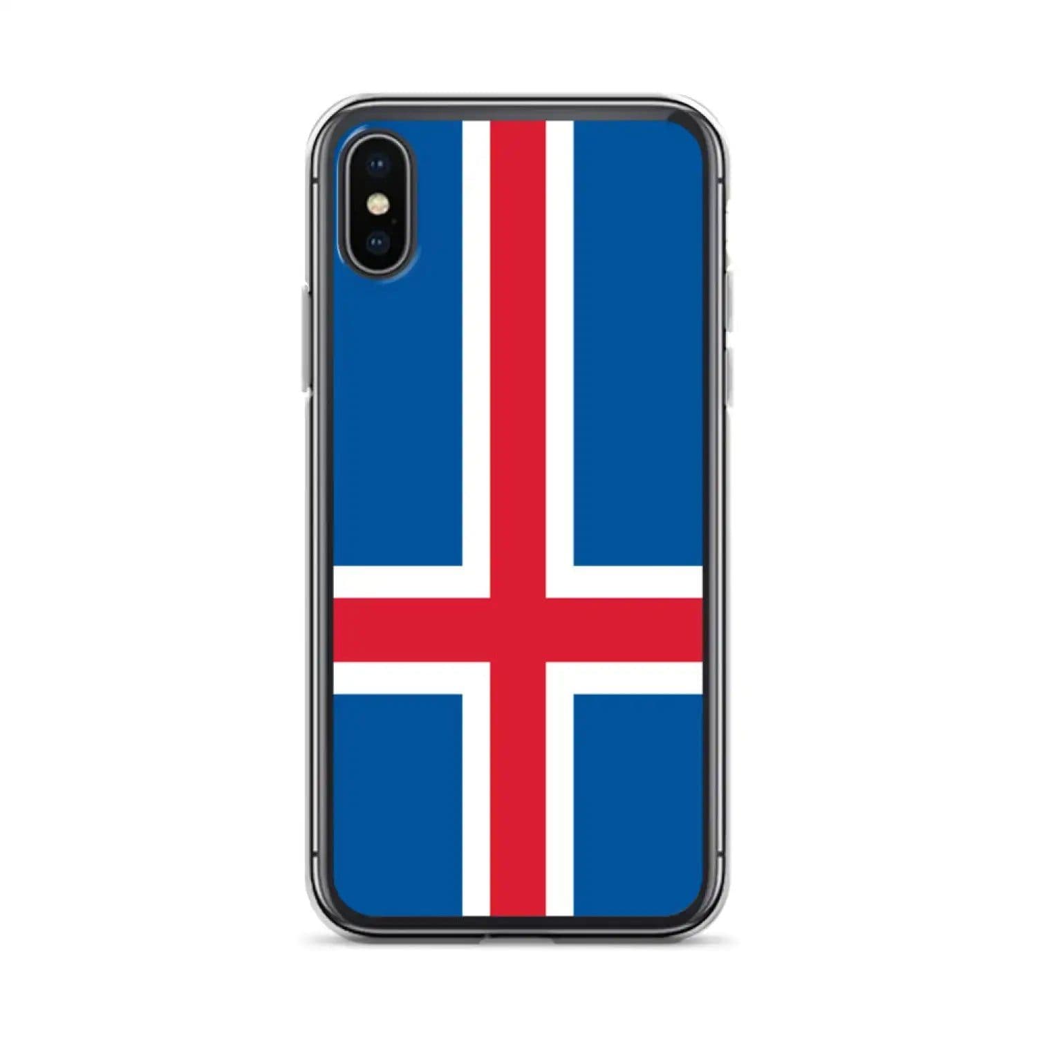 image-Coque iPhone Drapeau de l'Islande – Étui Souple – Résistant et Anticho