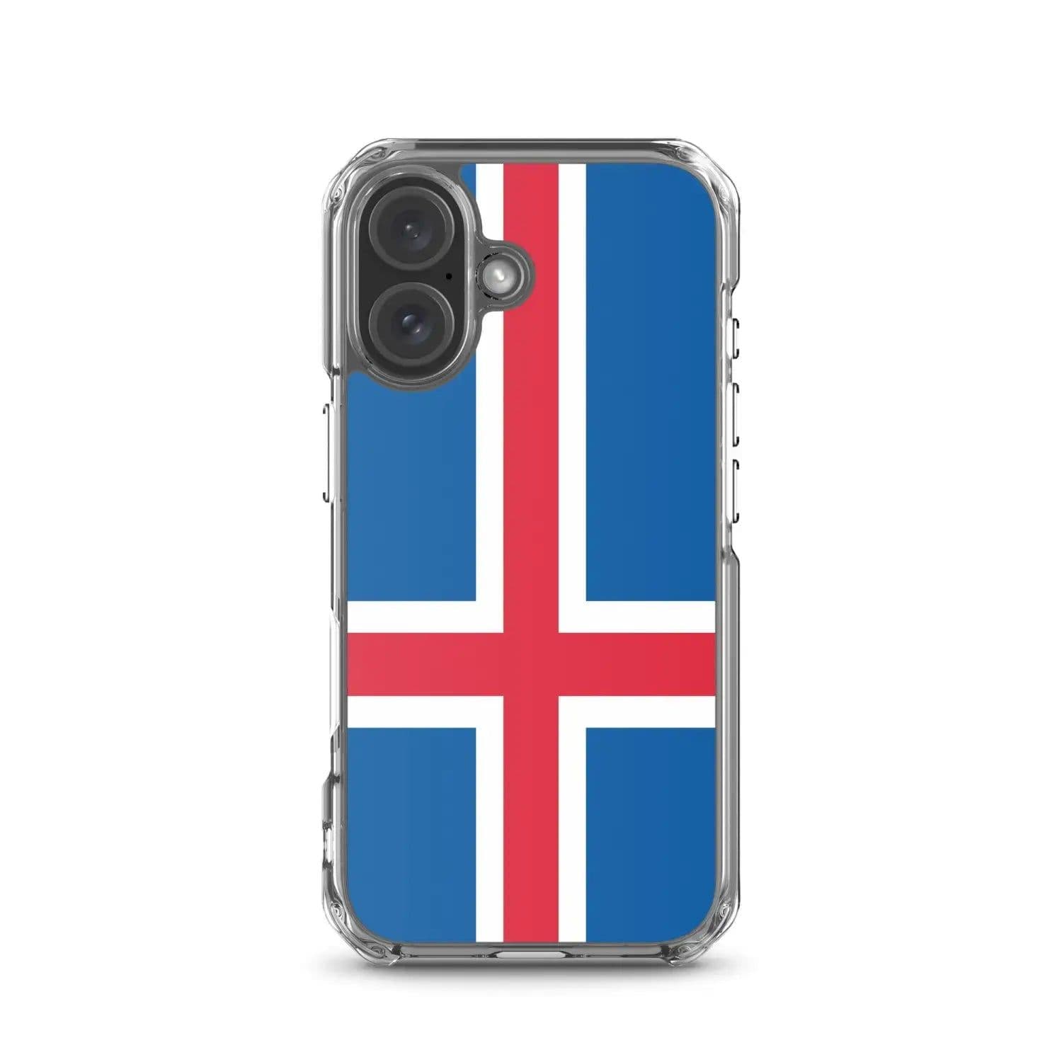 image-Coque iPhone Drapeau de l'Islande – Étui Souple – Résistant et Anticho
