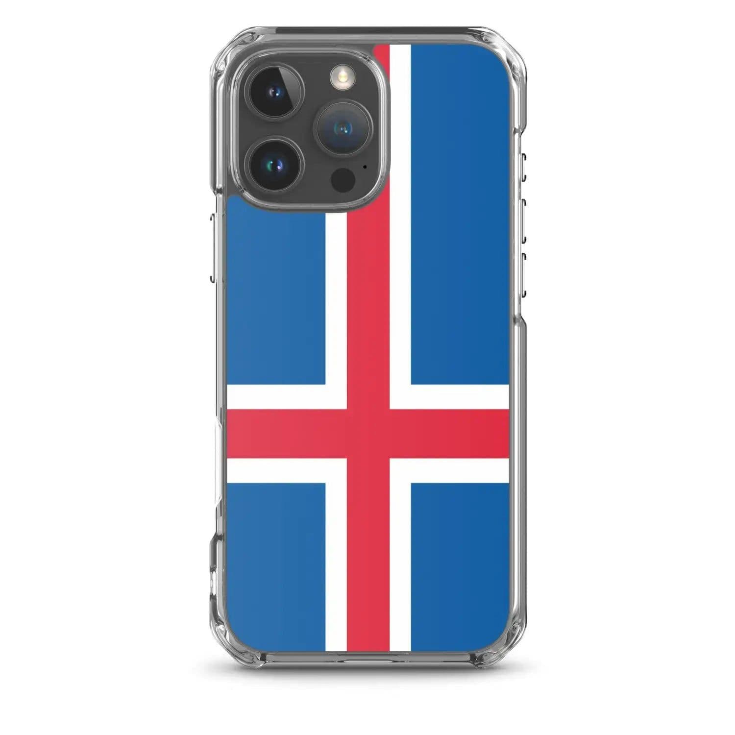 image-Coque iPhone Drapeau de l'Islande – Étui Souple – Résistant et Anticho