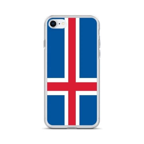 image-Coque iPhone Drapeau de l'Islande – Étui Souple – Résistant et Anticho