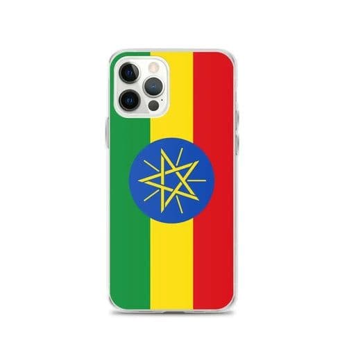 image-Coque iPhone Drapeau de l'Éthiopie – Étui Souple – Résistant et Antich