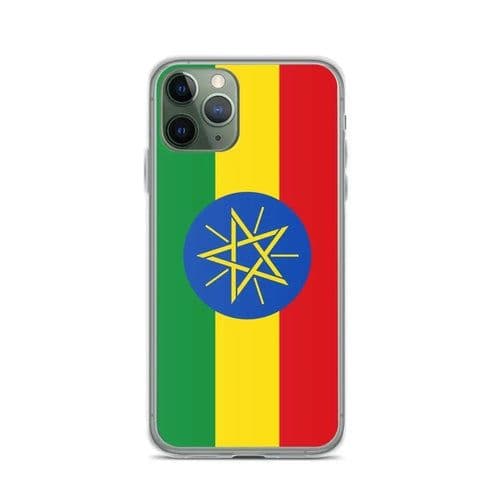 image-Coque iPhone Drapeau de l'Éthiopie – Étui Souple – Résistant et Antich