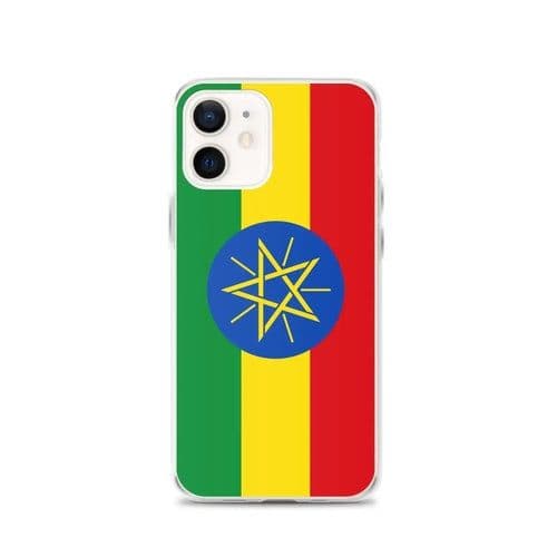 image-Coque iPhone Drapeau de l'Éthiopie – Étui Souple – Résistant et Antich