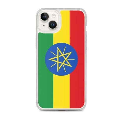 image-Coque iPhone Drapeau de l'Éthiopie – Étui Souple – Résistant et Antich