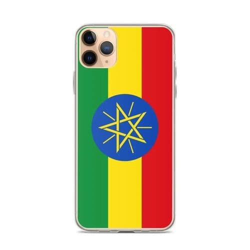 image-Coque iPhone Drapeau de l'Éthiopie – Étui Souple – Résistant et Antich