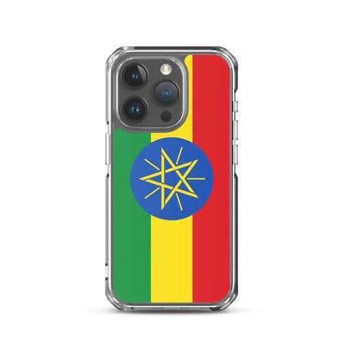 image-Coque iPhone Drapeau de l'Éthiopie – Étui Souple – Résistant et Antich