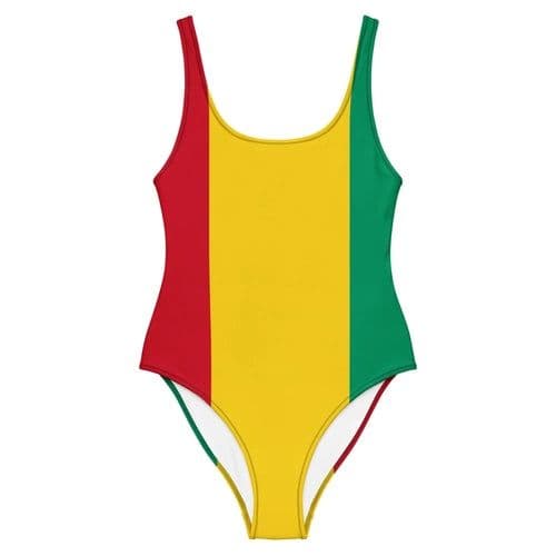 image-Maillot de Bain Femme – Drapeau de la Guinée – 1 Pièce