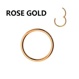 image-1PC Stainless Steel Nose Hoop Septum Piercing Clicker Hinged Segment