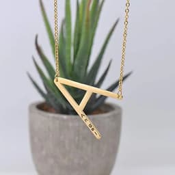image-26 English Letter Pendant European Titanium Steel Necklace - Letter