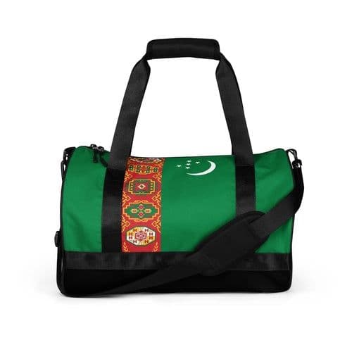 image-Sac de Sport Drapeau du Turkménistan – Polyester – Moyenne Capacité