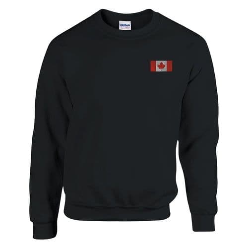 image-Sweat-shirt Drapeau du Canada en broderie