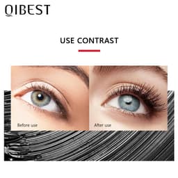 image-QIBEST Black Mascara Eyelashes Mascara 4D Silky Eyelashes Lengthening