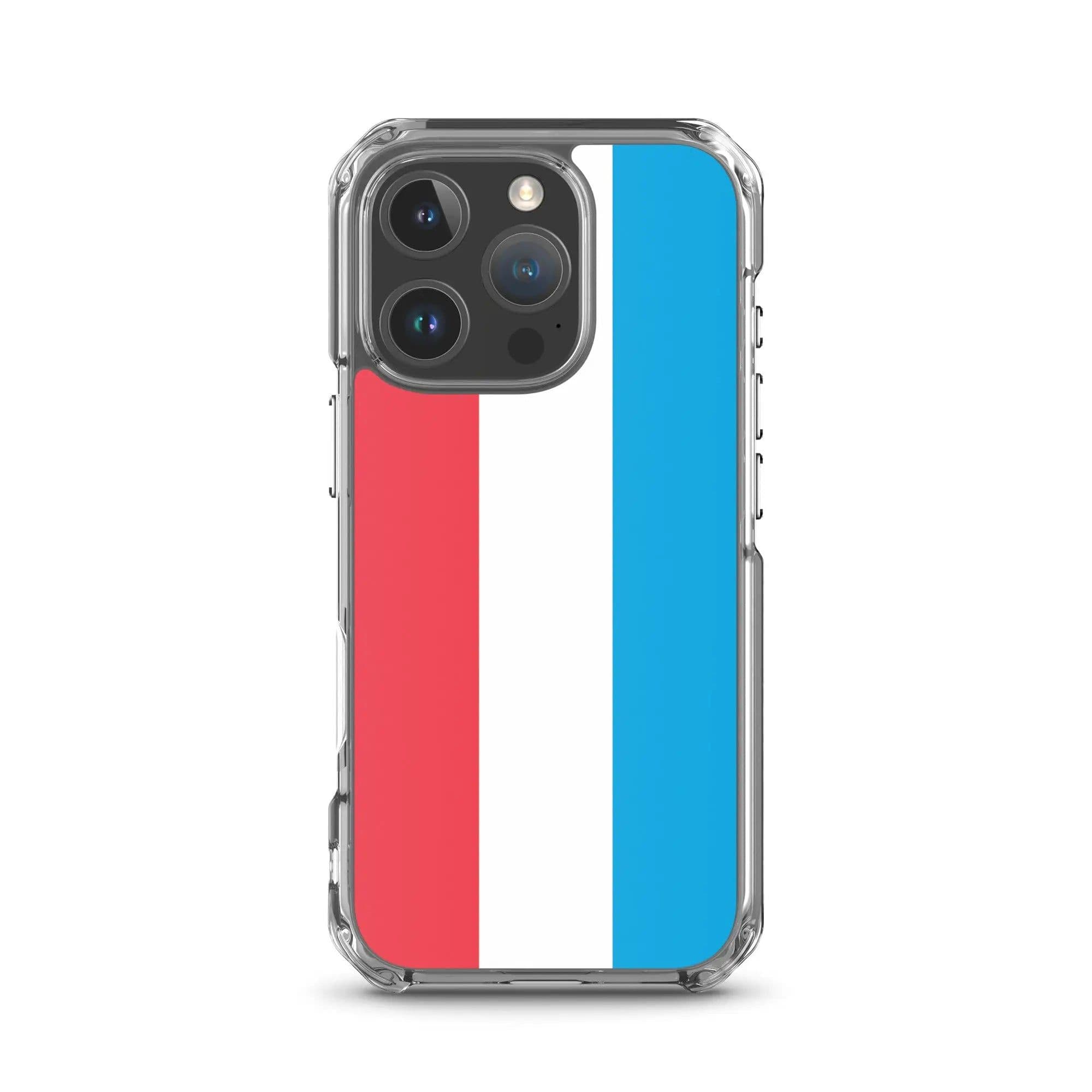 image-Coque iPhone Drapeau du Luxembourg – Étui Souple – Résistant et Antich