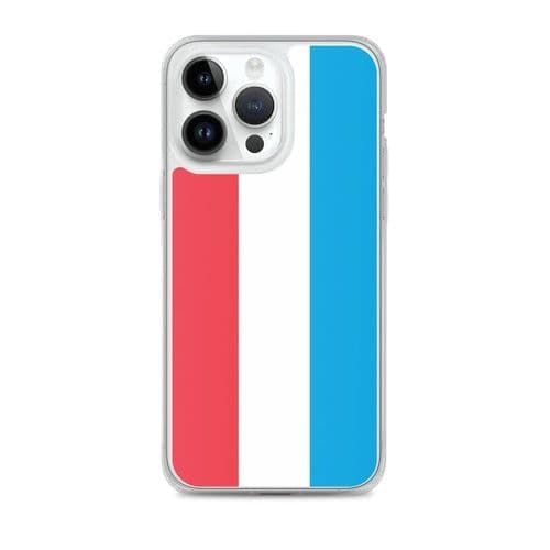 image-Coque iPhone Drapeau du Luxembourg – Étui Souple – Résistant et Antich