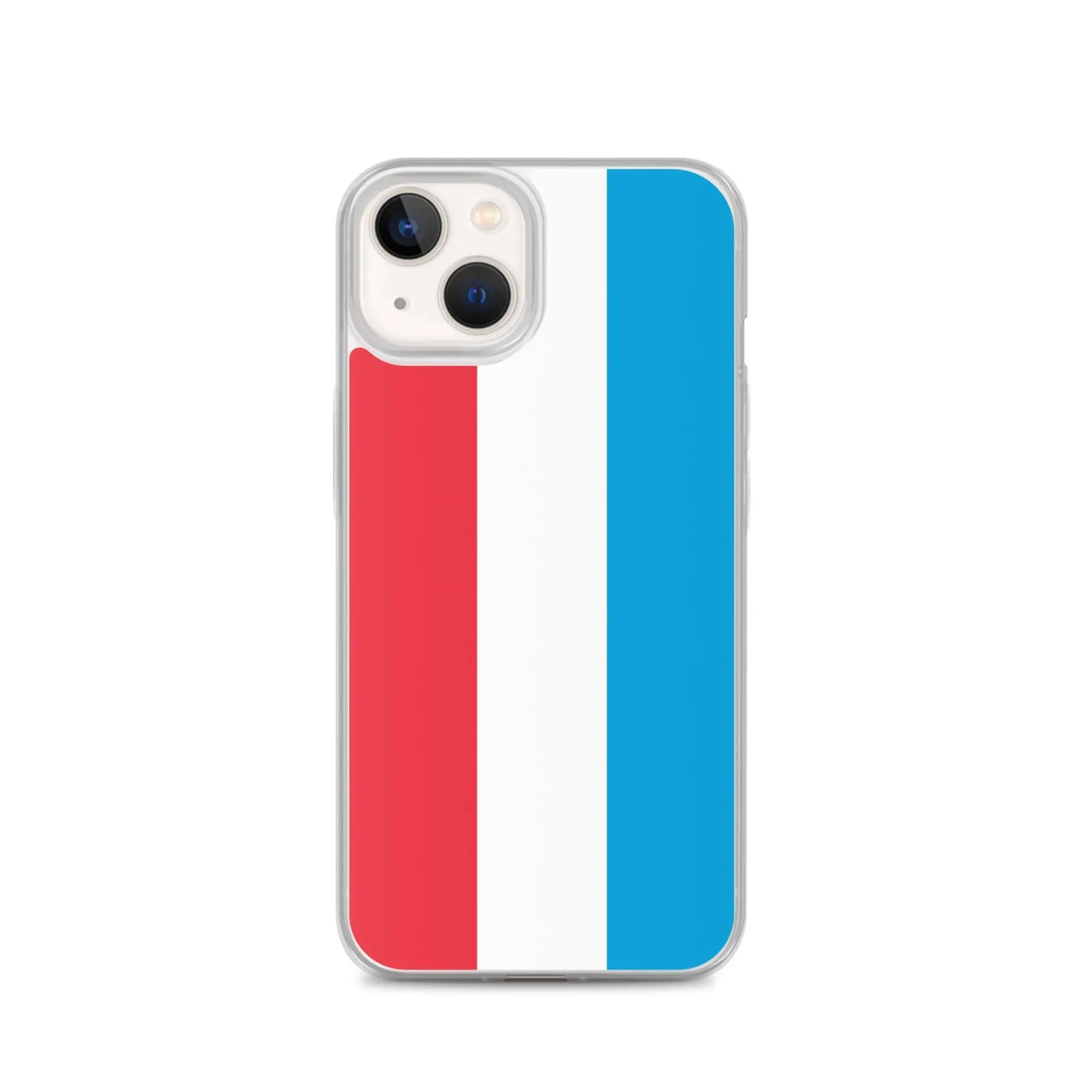 image-Coque iPhone Drapeau du Luxembourg – Étui Souple – Résistant et Antich