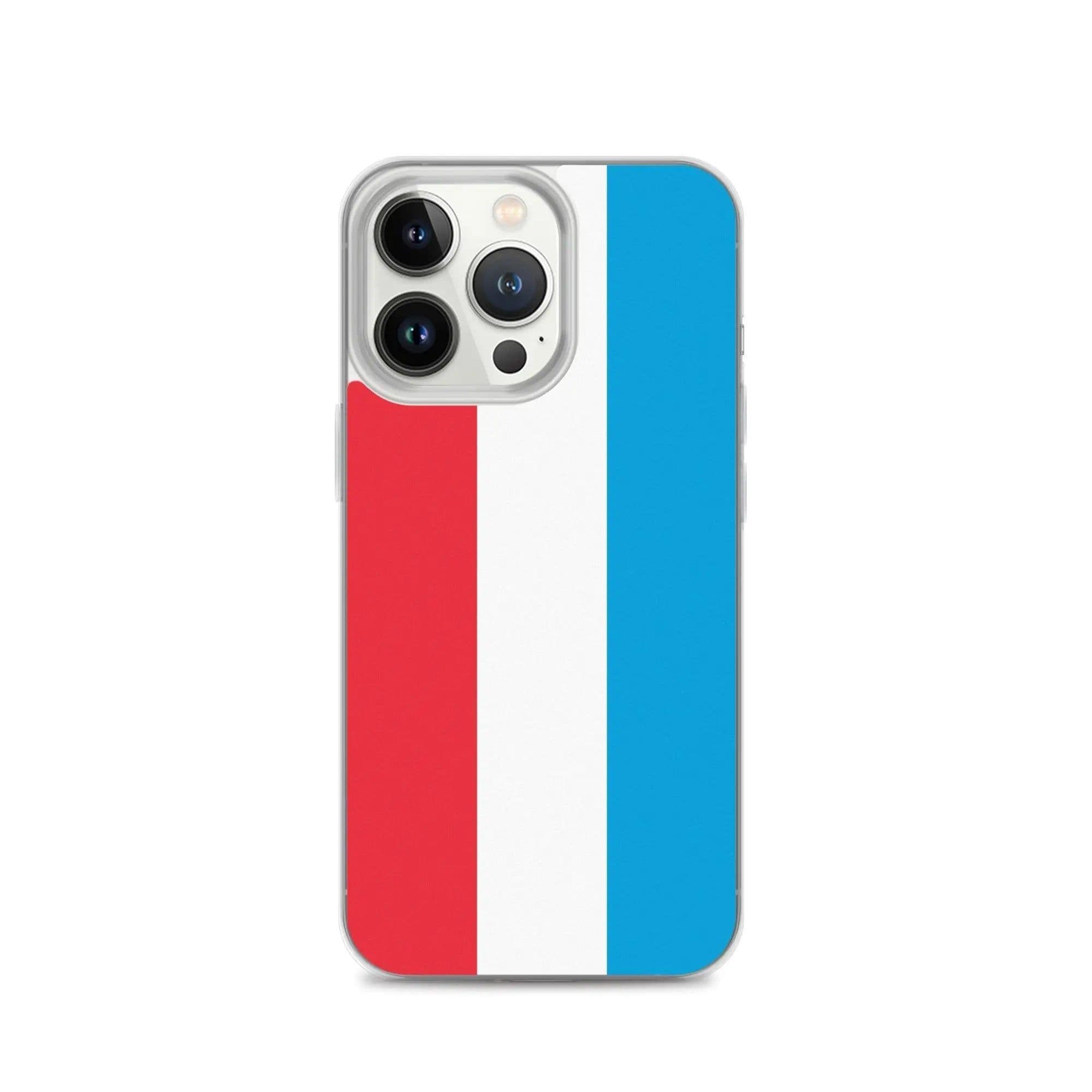 image-Coque iPhone Drapeau du Luxembourg – Étui Souple – Résistant et Antich