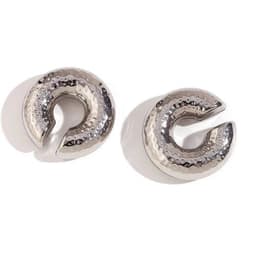 image-1 Pair Smooth Circle C Shape Clip Earrings For Women Lightweight