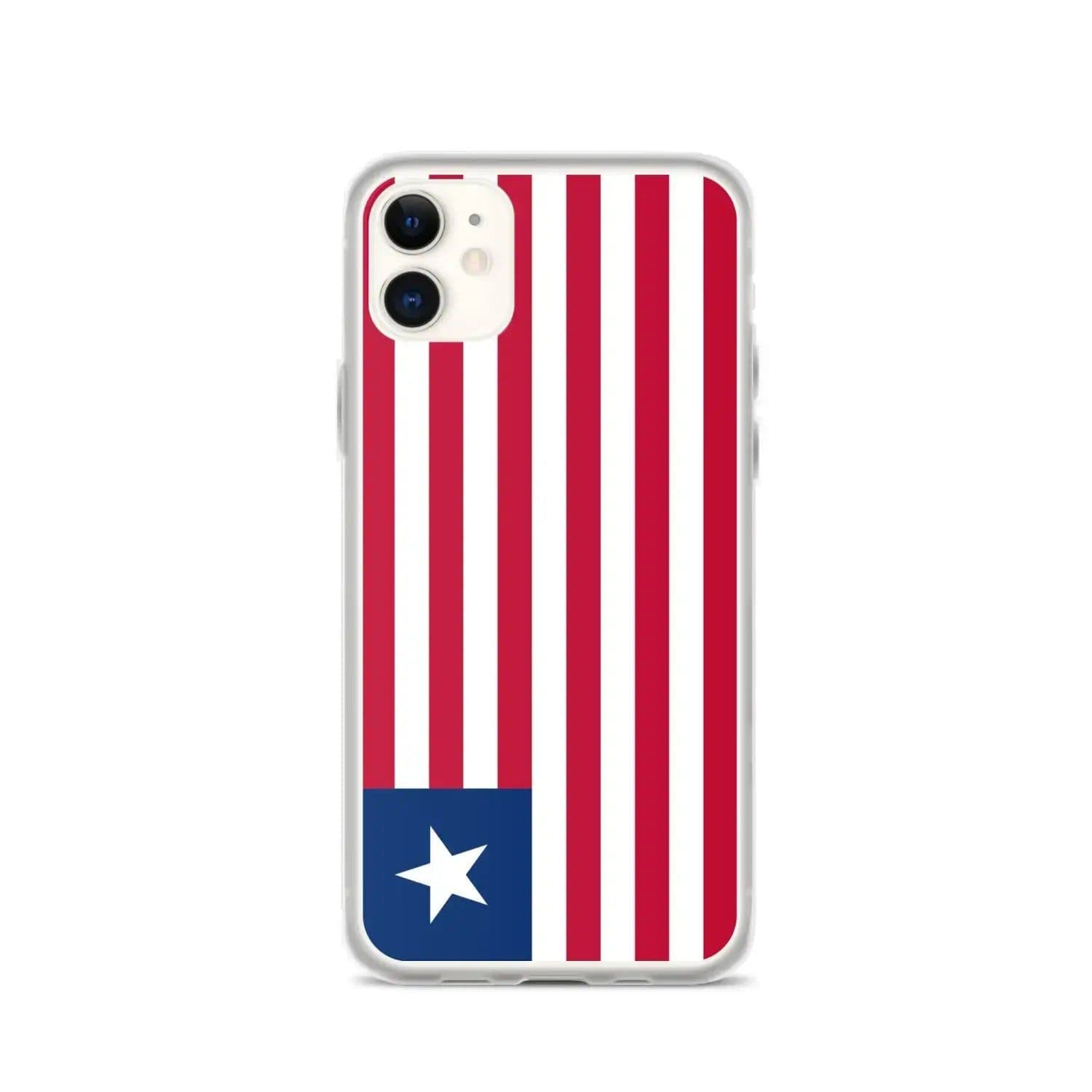 image-Coque iPhone Drapeau du Liberia – Étui Souple – Résistant et Antichoc