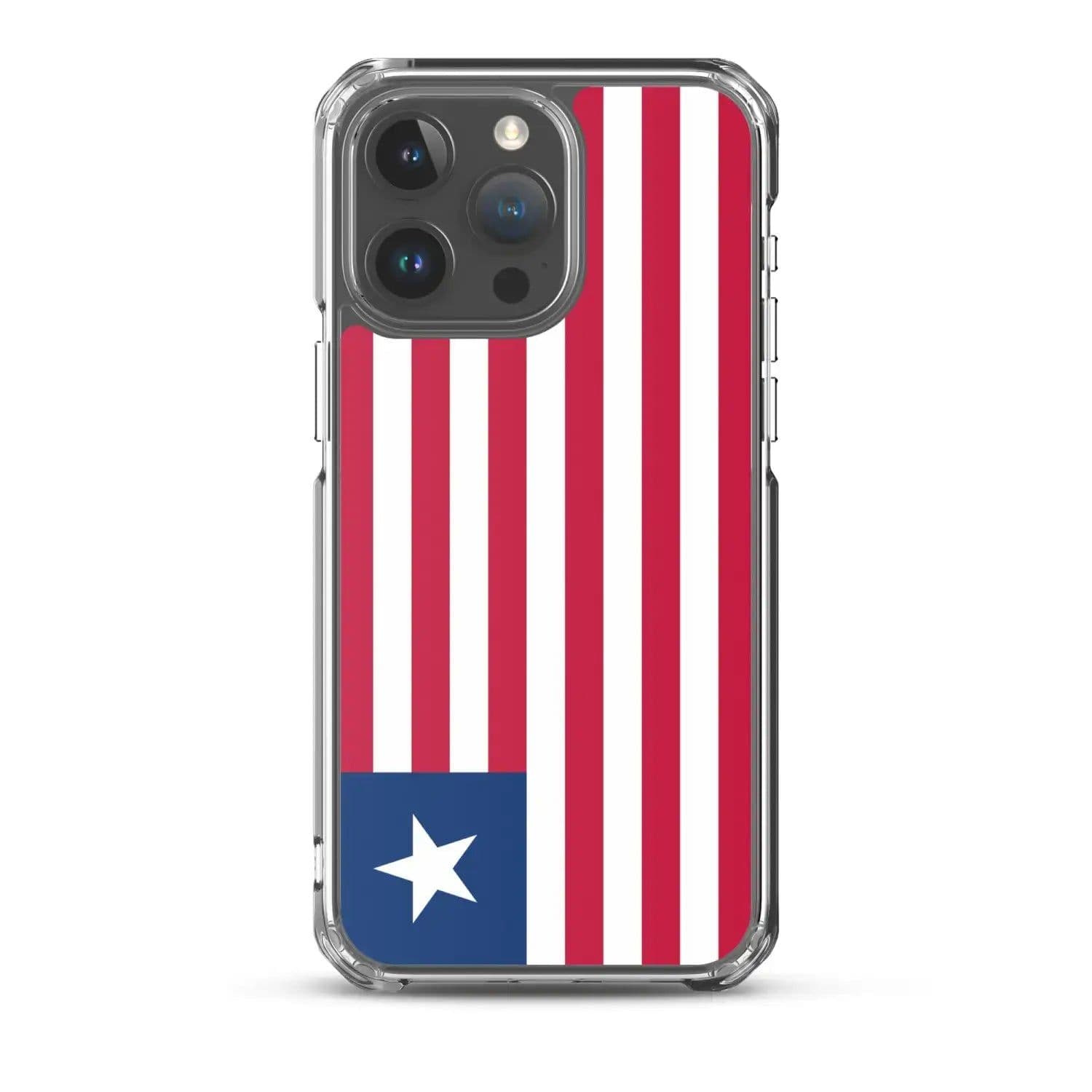image-Coque iPhone Drapeau du Liberia – Étui Souple – Résistant et Antichoc