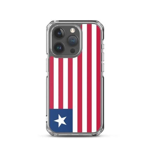 image-Coque iPhone Drapeau du Liberia – Étui Souple – Résistant et Antichoc