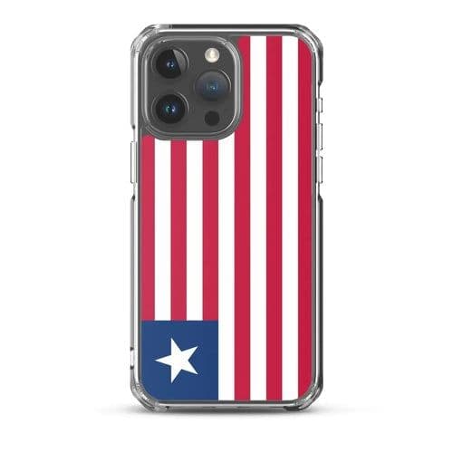 image-Coque iPhone Drapeau du Liberia – Étui Souple – Résistant et Antichoc