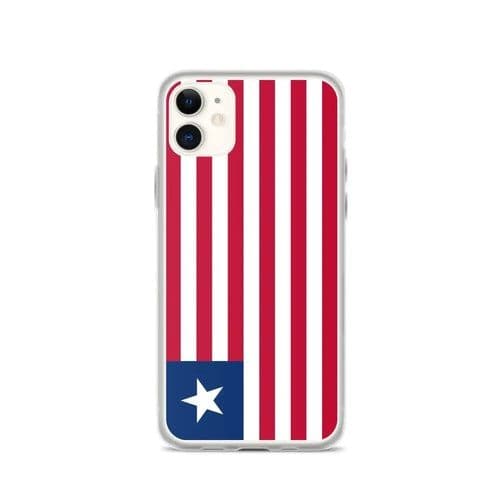 image-Coque iPhone Drapeau du Liberia – Étui Souple – Résistant et Antichoc