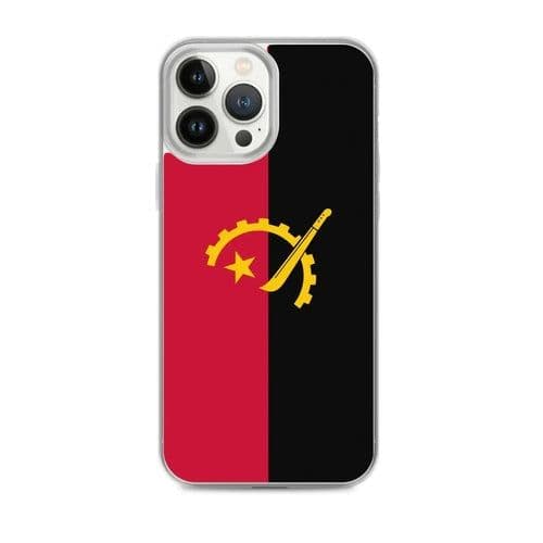 image-Coque iPhone Drapeau de l'Angola – Étui Souple – Résistant et Antichoc