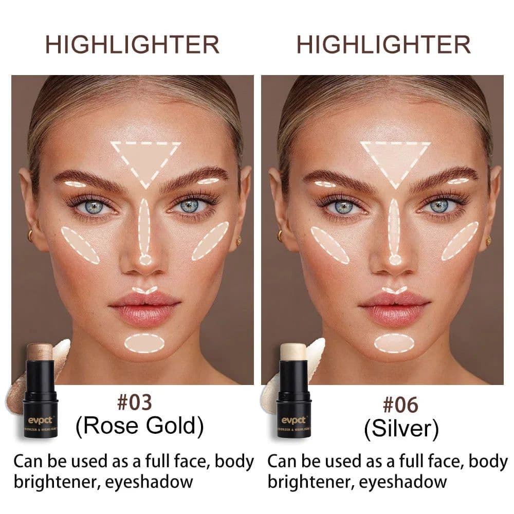 image-Highlighting&Bronzer Stick Face Brightening Blusher Rouge Concealer