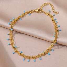 image-Anklets for Women Summer Beach Accessories Stainless Steel Imitation