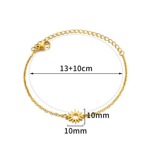 image-Anklets for Women Summer Beach Accessories Stainless Steel Imitation