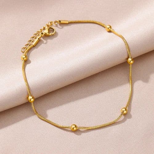image-Anklets for Women Summer Beach Accessories Stainless Steel Imitation