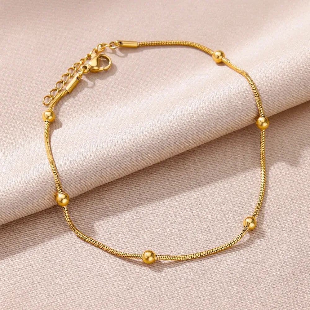 image-Anklets for Women Summer Beach Accessories Stainless Steel Imitation