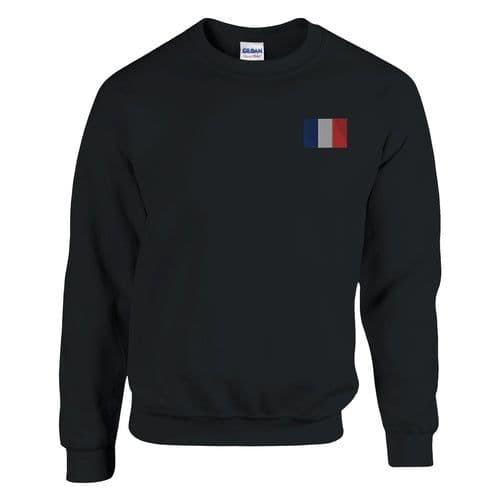 image-Sweat-shirt Drapeau de la France en broderie